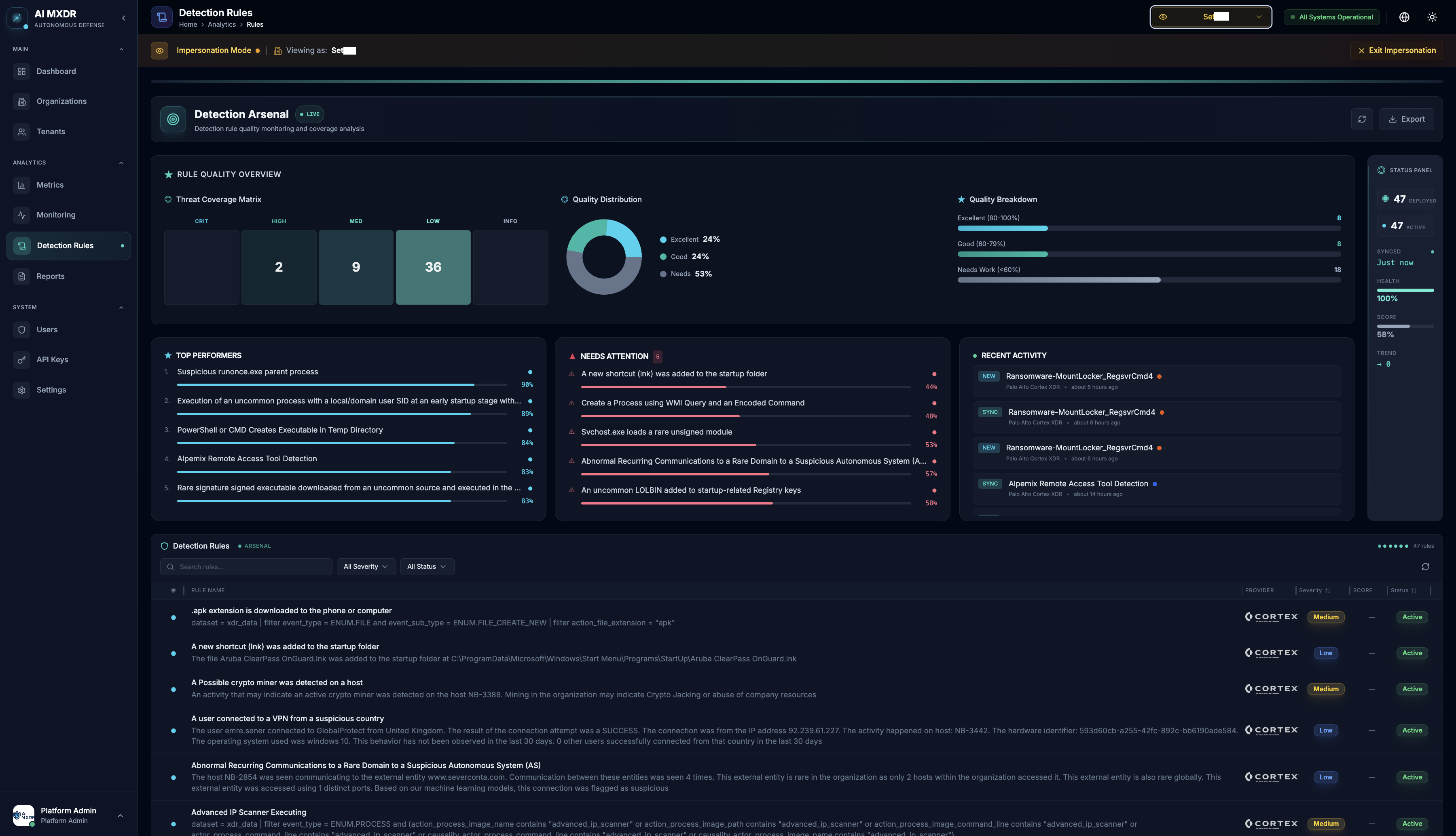ADEO Detection Management - Proactive Rule Optimization